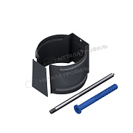 Держатель трубы (на кирпич) МЕТАЛЛ ПРОФИЛЬ GS lite D90 Ral 7024